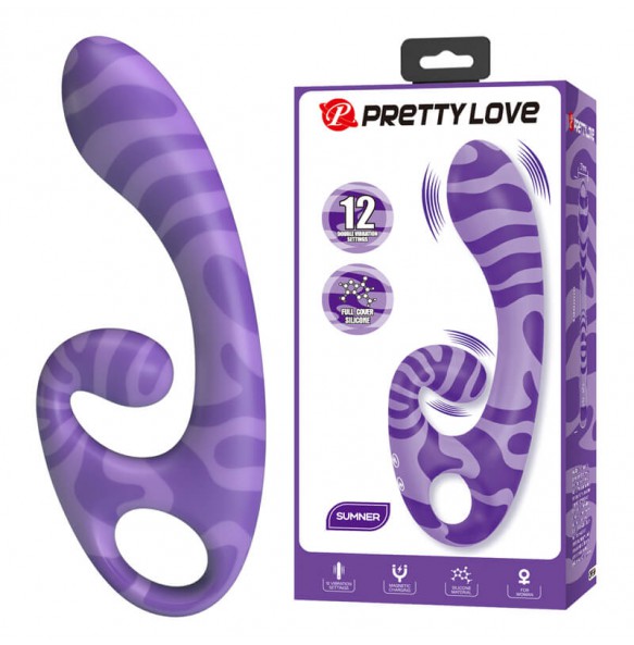 PRETTY LOVE - SUMNER Pattern Dual-Motor Vibration Massager (Chargeable - Purple) PRETTY LOVE - SUMNER Pattern Dual-Motor Vibration Massager (Chargeable - Purple)
